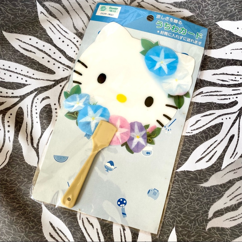 Collectible Retro Sanrio Hello Kitty Fan Greeting Card